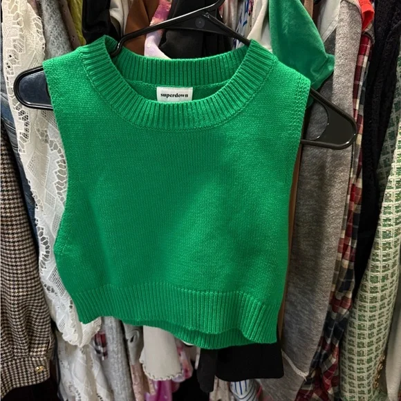 superdown Green Crop Top - Picture 3 of 4